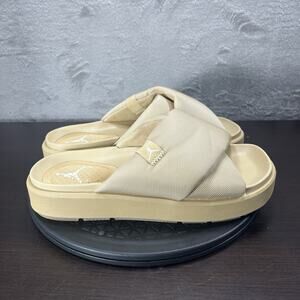 Nike Air Womens Size 9 Jordan Sophia Slide Sesame Beige Platform Sandals